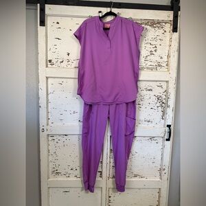 Ava Therese Scrub Set Size Large Power Purple